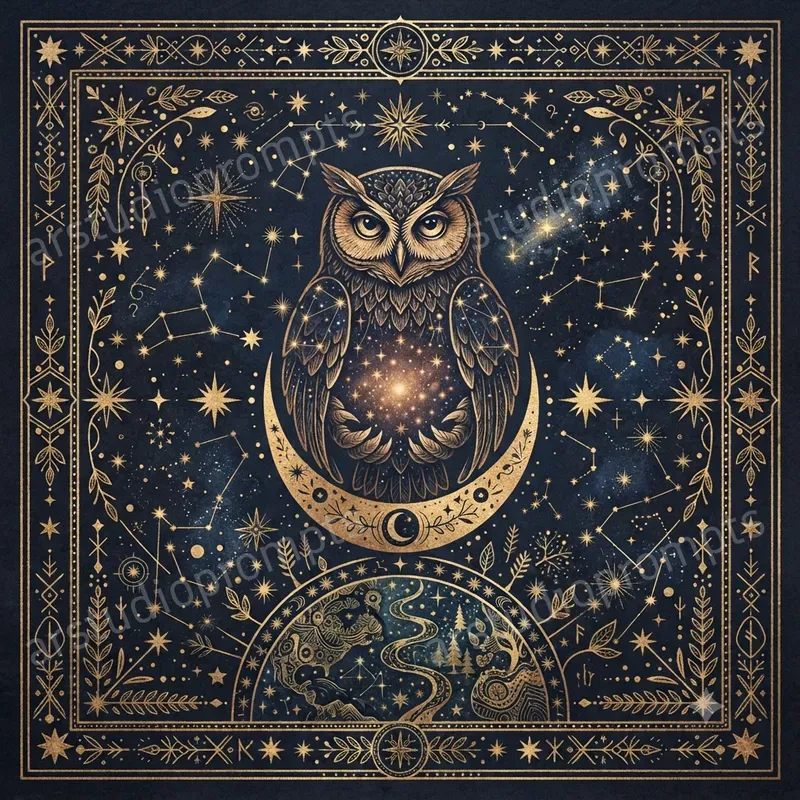 Celestial Folkart Constellation Maps