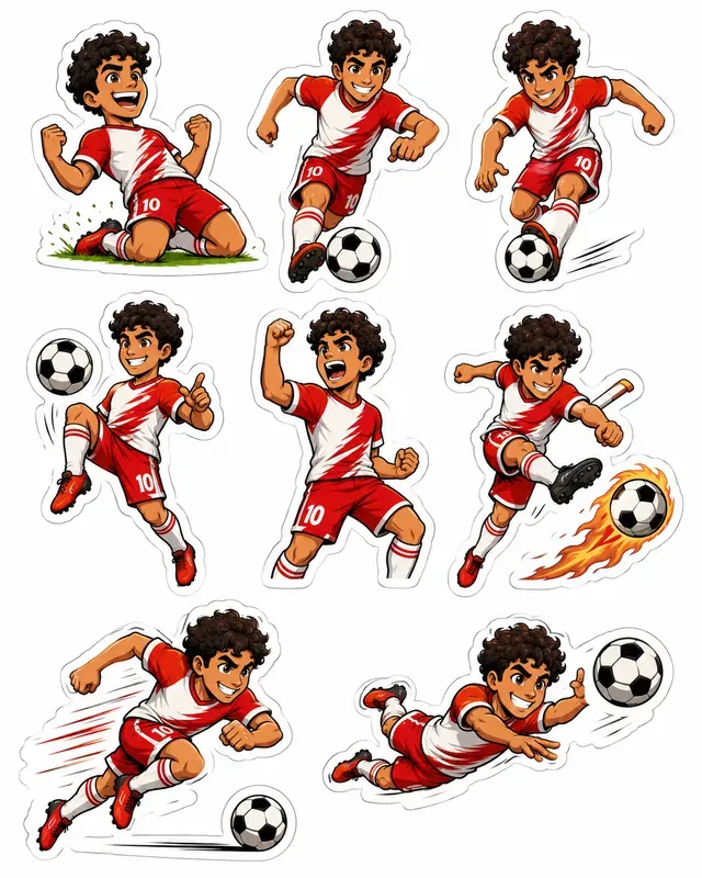 Football Player Sticker Pack Gens