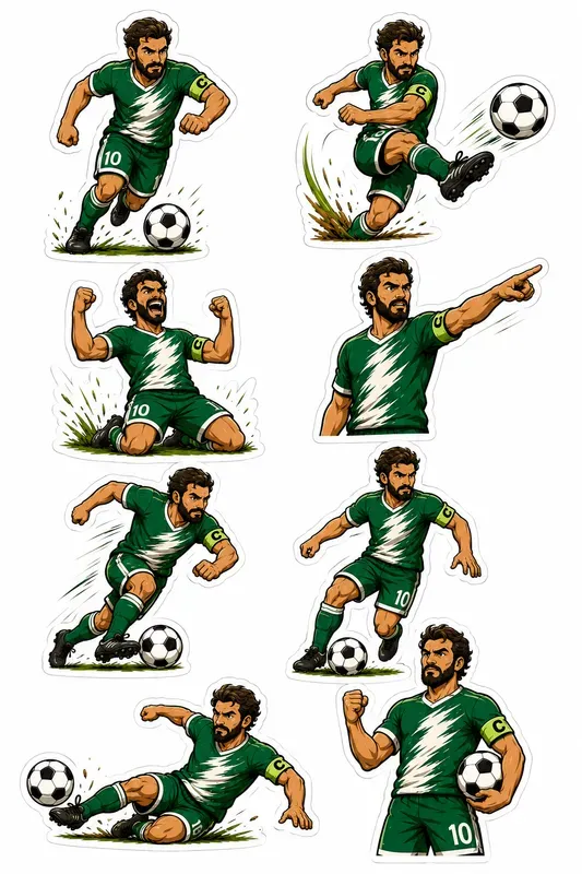 Football Player Sticker Pack Gens