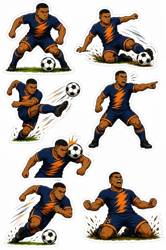 Football Player Sticker Pack Gens