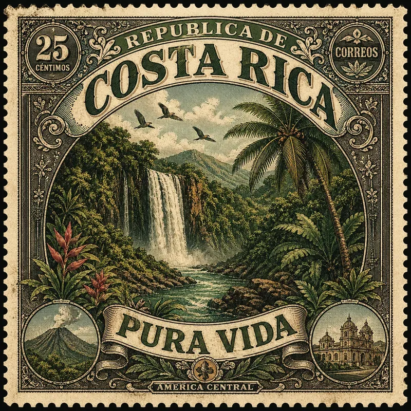 Vintage Travel Stamp Poster Art