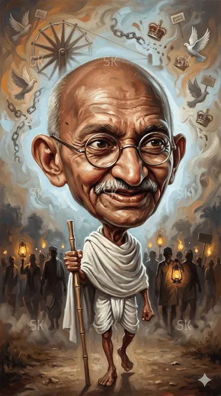 Satirical Celebrity Caricature Paintings