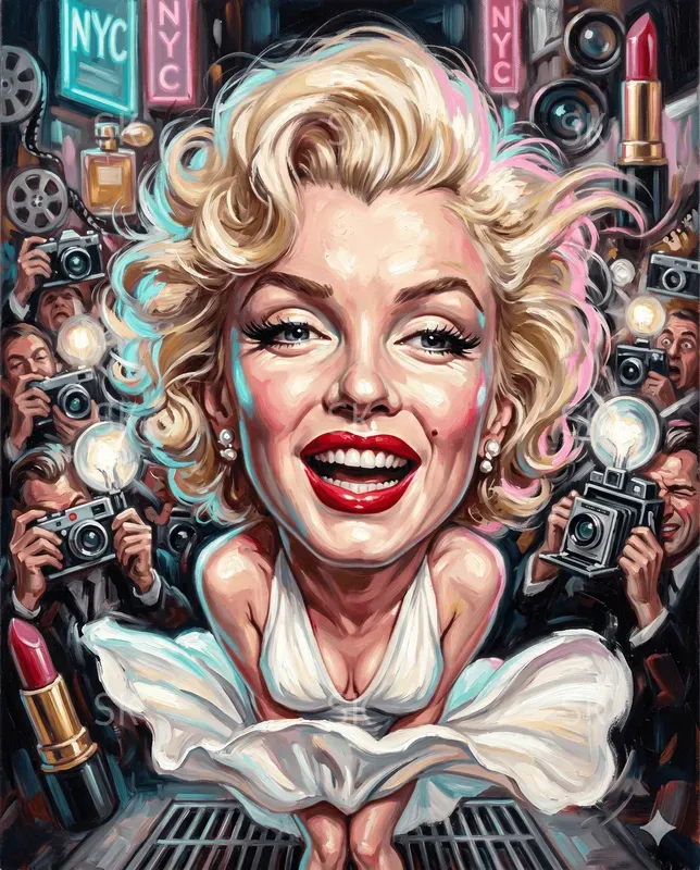 Satirical Celebrity Caricature Paintings