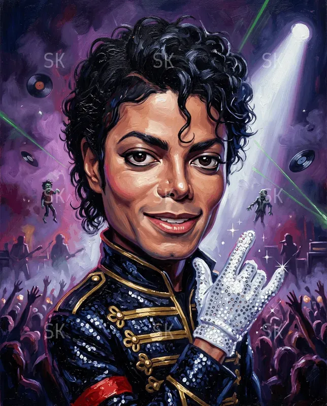Satirical Celebrity Caricature Paintings
