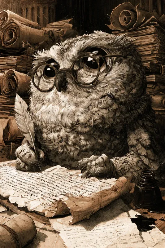 Wise Owl Art Generator