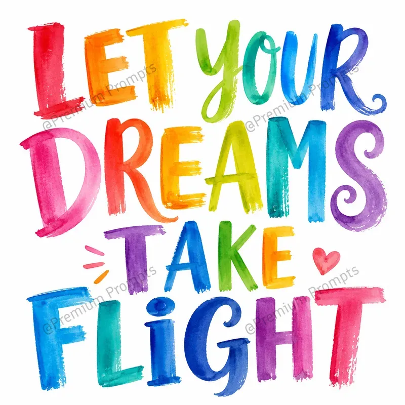 Playful Loose Watercolor Art Typography