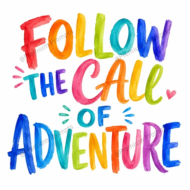 Playful Loose Watercolor Art Typography