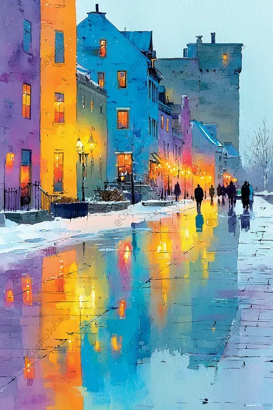 Global Watercolor Street Scenes