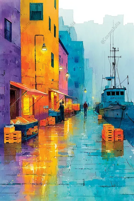 Global Watercolor Street Scenes