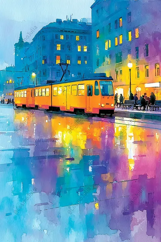 Global Watercolor Street Scenes