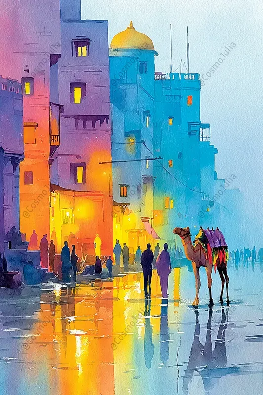 Global Watercolor Street Scenes
