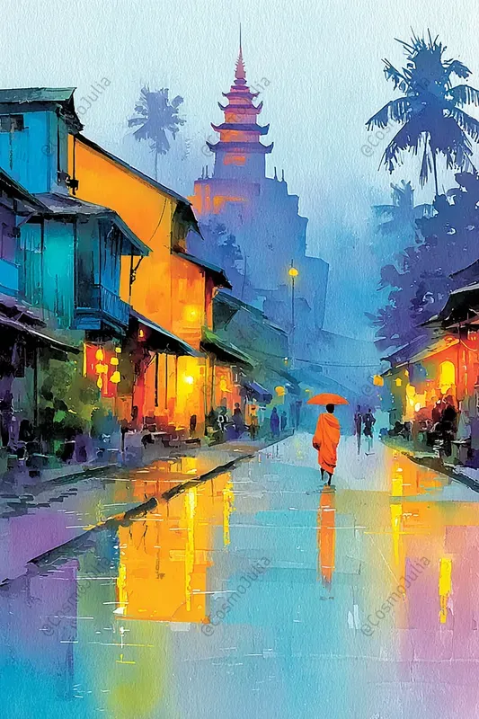 Global Watercolor Street Scenes