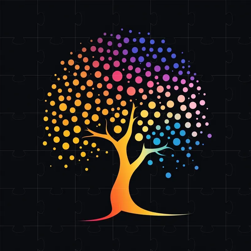 Colorful Minimalism Modern Dotted Logos