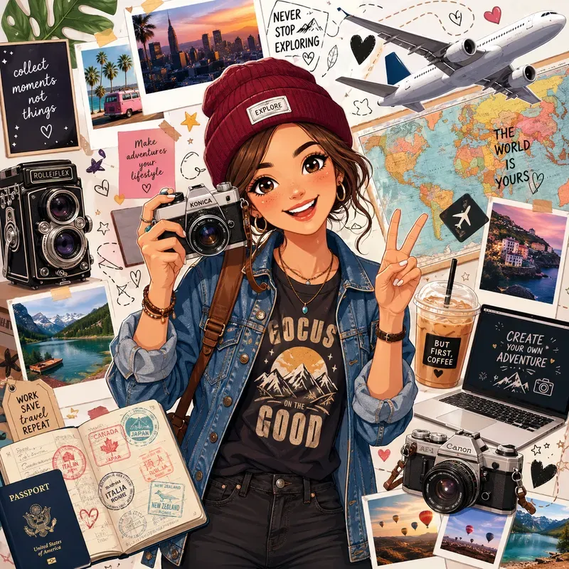 2D Floating Career Collages