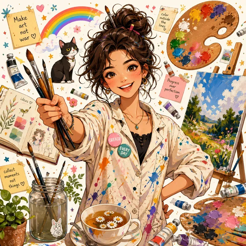 2D Floating Career Collages