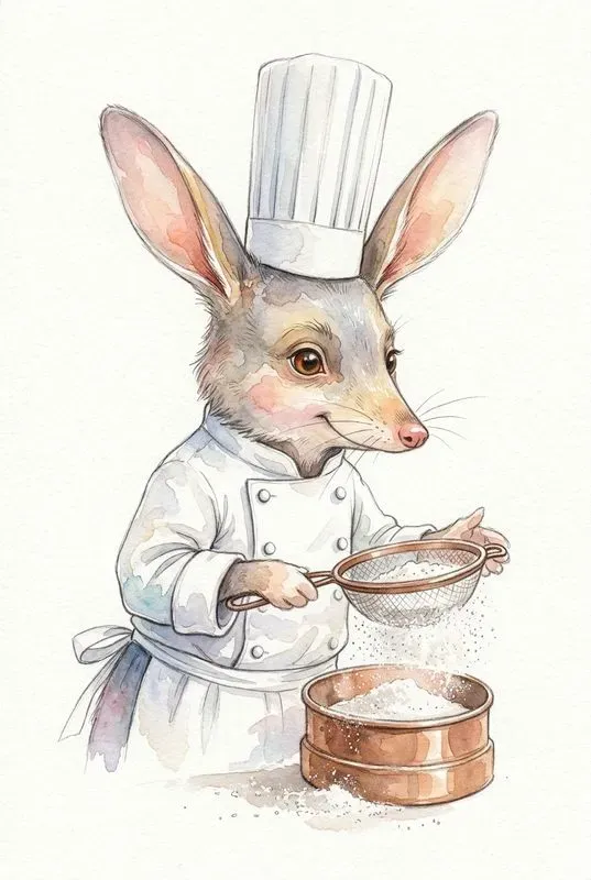Whimsical Animal Chef Watercolor Decors