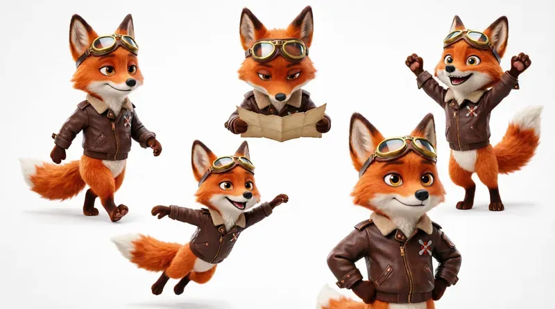3D Pixar Character Design Sheets
