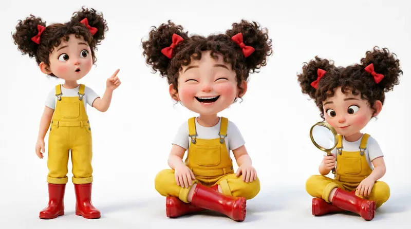 3D Pixar Character Design Sheets
