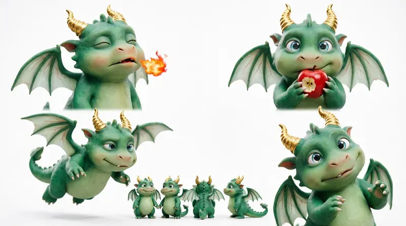 3D Pixar Character Design Sheets