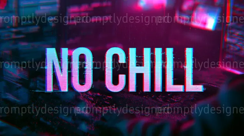 Viral Glitch Text Posters