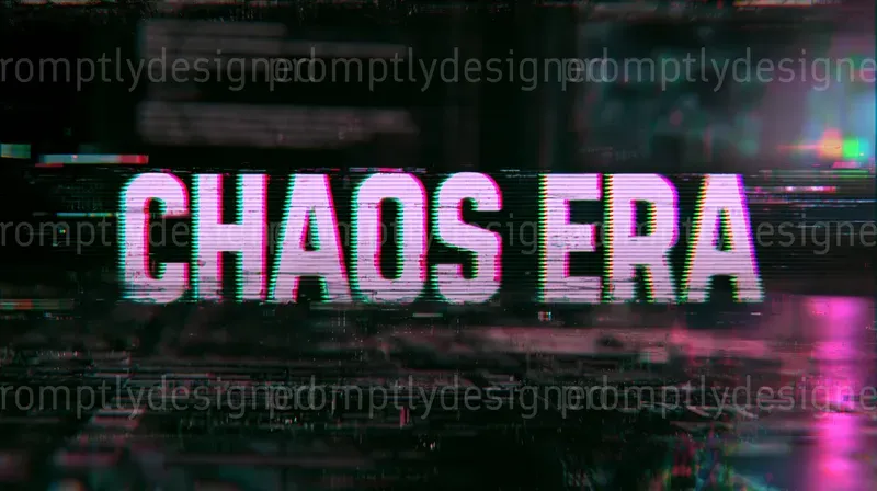 Viral Glitch Text Posters