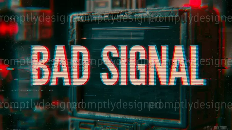 Viral Glitch Text Posters
