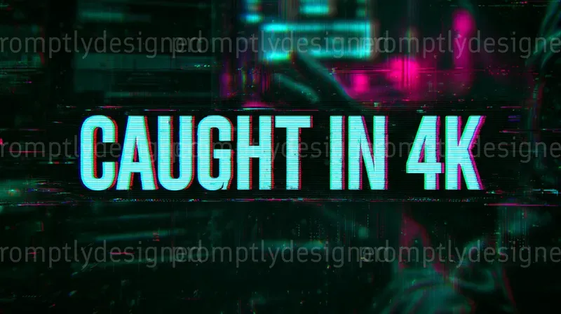 Viral Glitch Text Posters