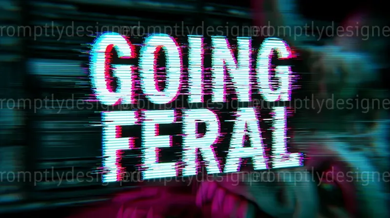 Viral Glitch Text Posters