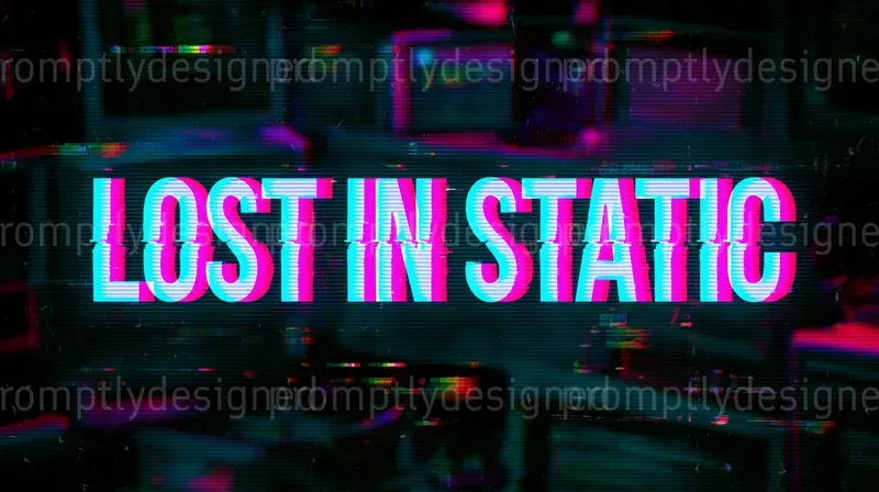 Viral Glitch Text Posters