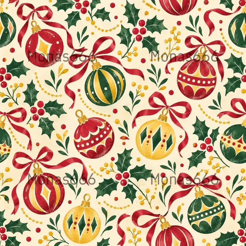 Vintage Holiday Gift Wrap Patterns