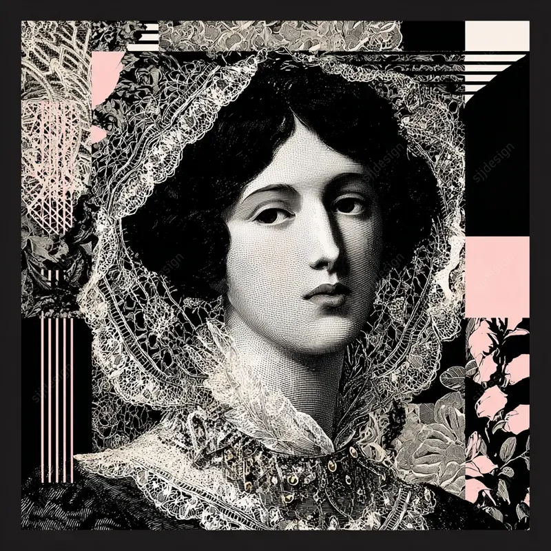 Vintage Gothic Lace Collages