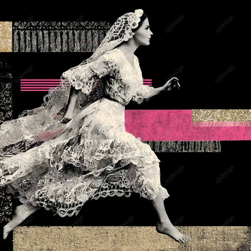 Vintage Gothic Lace Collages