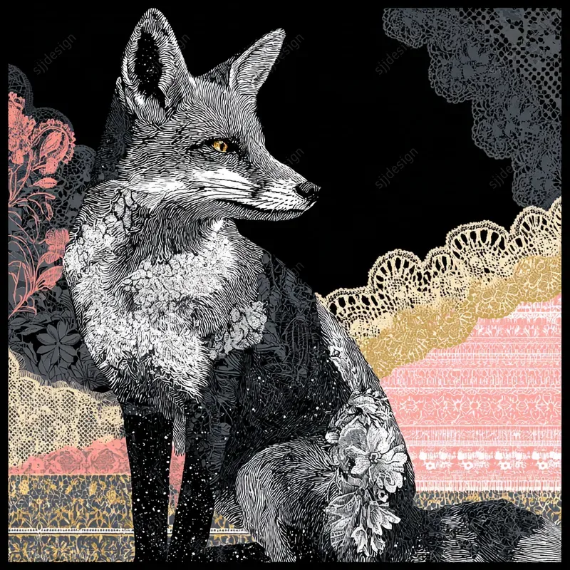 Vintage Gothic Lace Collages