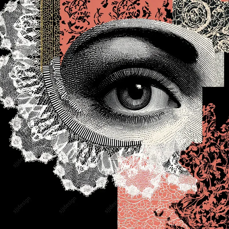 Vintage Gothic Lace Collages