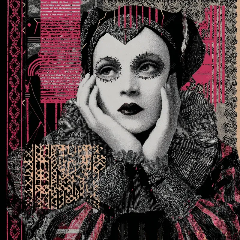 Vintage Gothic Lace Collages