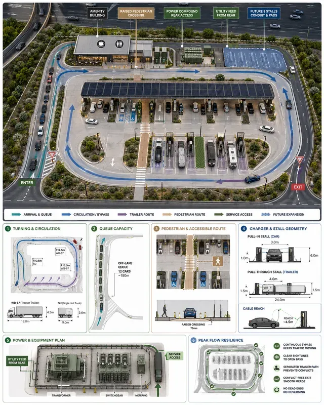 Ev Charging Hub Site Traffic Flows