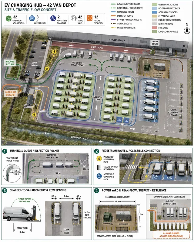 Ev Charging Hub Site Traffic Flows