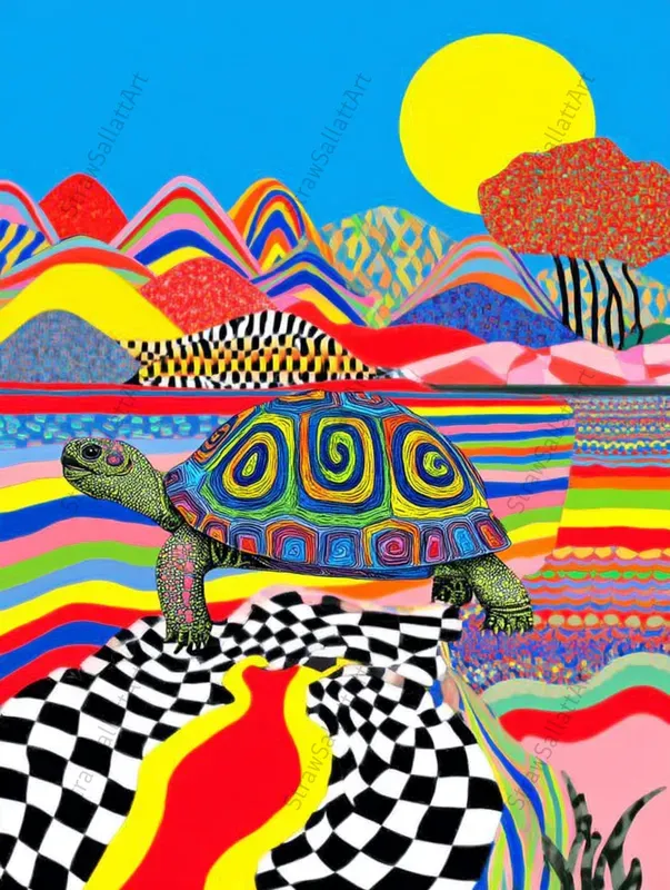 Trippy Psychedelic Wall Art Neon Posters