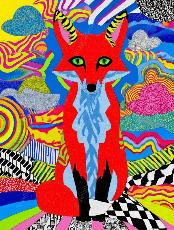 Trippy Psychedelic Wall Art Neon Posters