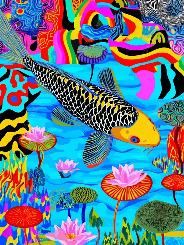 Trippy Psychedelic Wall Art Neon Posters