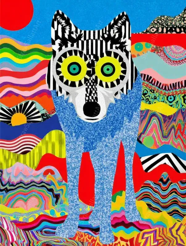 Trippy Psychedelic Wall Art Neon Posters