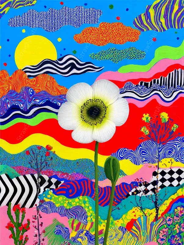 Trippy Psychedelic Wall Art Neon Posters