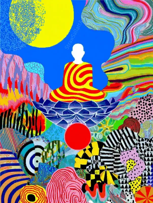 Trippy Psychedelic Wall Art Neon Posters