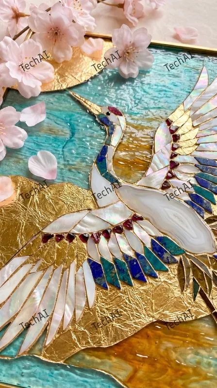 Gold Foil Gemstone Mosaic Style