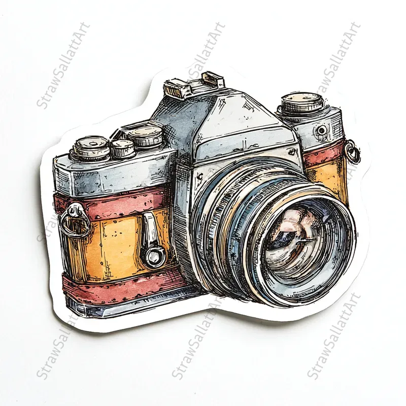 Vintage Travel Sticker Design Clipart