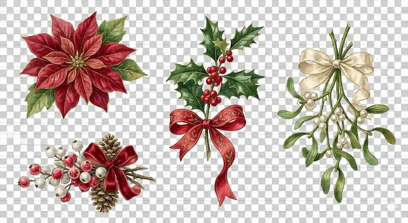 Victorian Christmas Ephemera Sheets