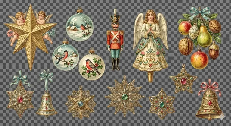 Victorian Christmas Ephemera Sheets