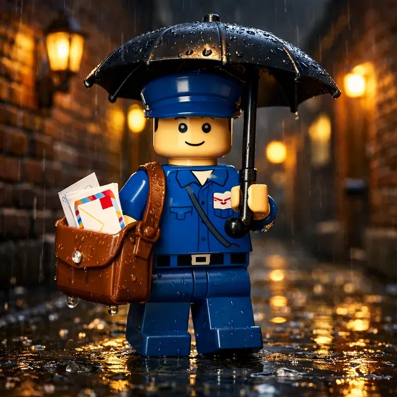 Rainy Miniature Traveler Toy Scenes