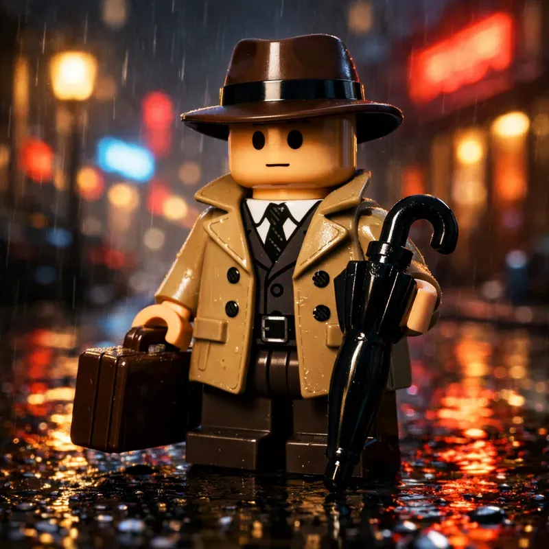 Rainy Miniature Traveler Toy Scenes