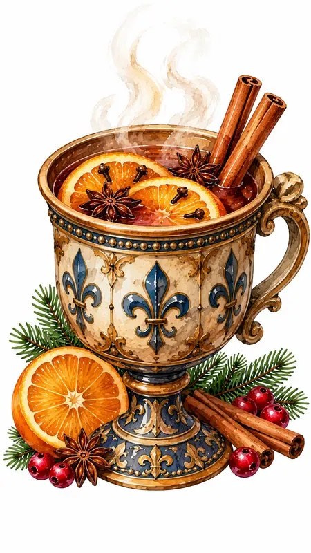 Winter Medieval Castle Food Cliparts